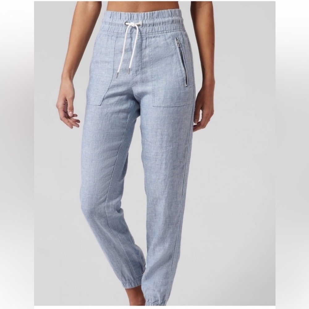 Athleta Cabo Linen Jogger Pants Ladies Size 14